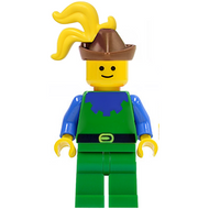 Forestman - Bleu, chapeau marron, panache jaune à 3 plumes | cas136