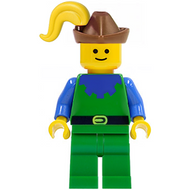 Forestman - Bleu, chapeau marron, panache jaune | cas135