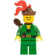 Forestman - Pochette, Chapeau marron, Plume rouge à 3 plumes, Carquois | cas320