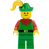 Forestman - Chapeau rouge et vert, panache jaune | cas138