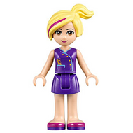 Amies Natasha - Jupe violet foncé, haut violet foncé avec peigne | frnd096
