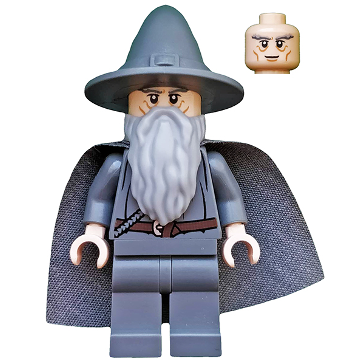 Gandalf the Grey - Wizard / Witch Hat, Short Cheek Lines | lor001