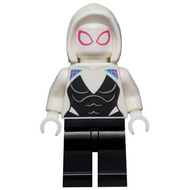 Ghost-Spider / Spider-Gwen (Gwen Stacy) - Black Legs, White Basic Smooth Hood, White Hands | sh0682