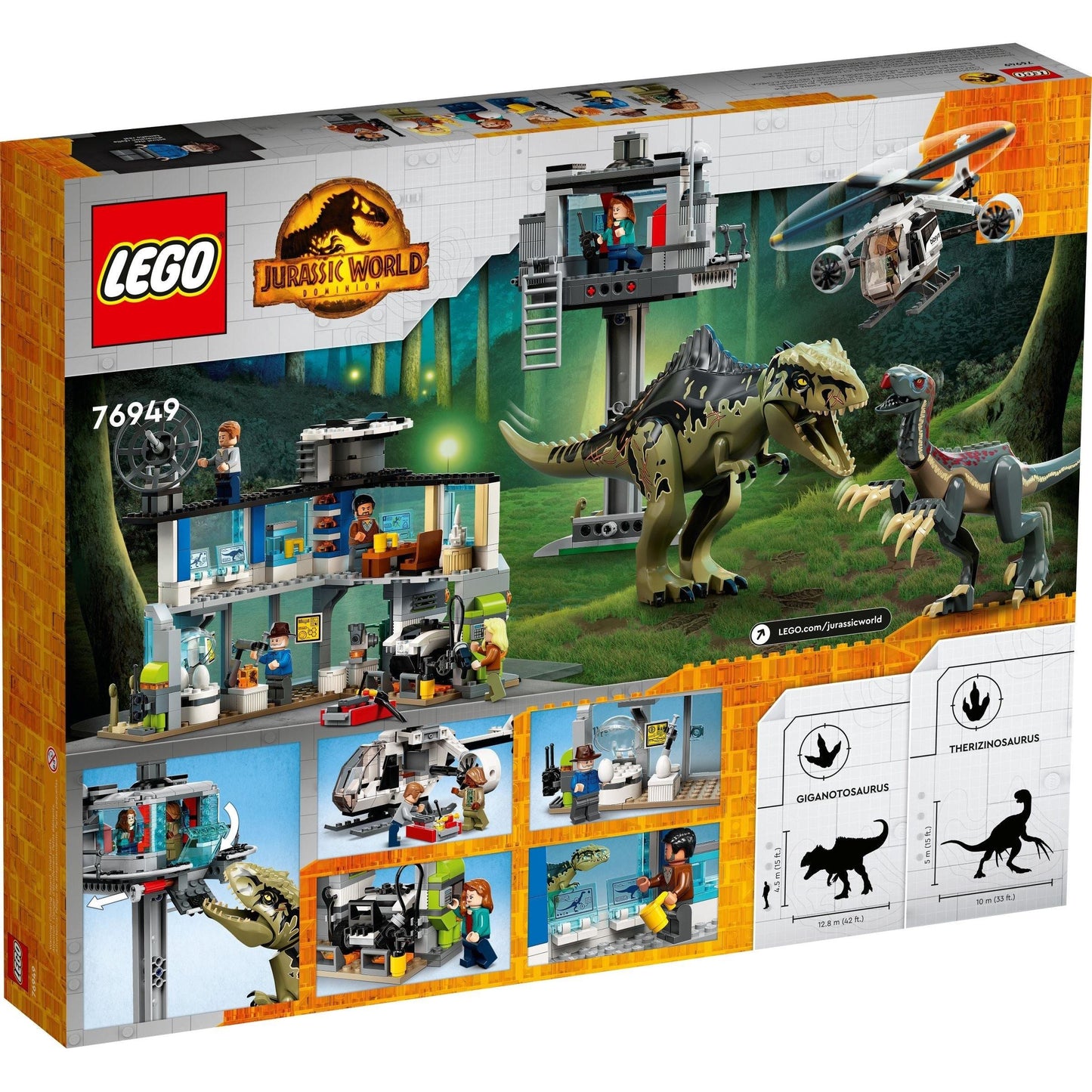 Giganotosaurus & Therizinosaurus Attack | Jurassic World | 76949