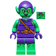 Bouffon Vert - Peau vert clair, tenue violet foncé, grands yeux jaunes | sh0196