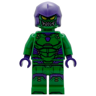 Bouffon Vert - Tenue verte, capuche violet foncé | sh1066