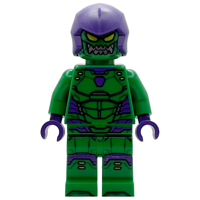 Bouffon Vert - Tenue verte, capuche violet foncé | sh1066
