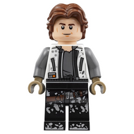 Han Solo, veste blanche, jambes noires tachées de terre | sw0915