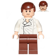 Han Solo - Chemise blanche froissée sur le devant, jambes brun rougeâtre, tête à double visage | sw0403