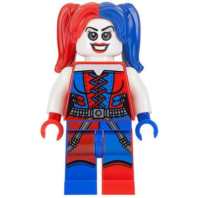 Harley Quinn - Blue and Red Hands and Pigtails | sh0260