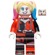 Harley Quinn - Cheveux jaune clair éclatant, veste ouverte, corset | sh0650