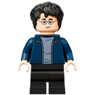 Harry Potter - Dark Blue Open Jacket over Sand Blue Shirt, Black Medium Legs | hp288
