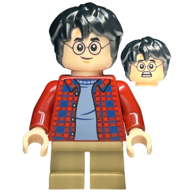 Harry Potter - Dark Red Plaid Flannel Shirt, Dark Tan Short Legs | hp481