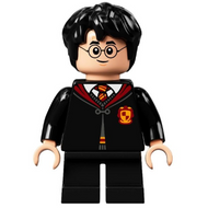 Harry Potter - Robe Gryffondor fermée, pull, chemise et cravate, pantalon court noir | hp281