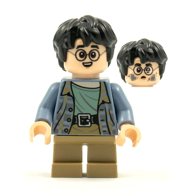 Harry Potter - Veste bleu sable, jambes courtes bronzées, visage sale | hp256