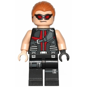 Hawkeye - Costume noir et rouge foncé, cheveux châtain moyen | sh0034