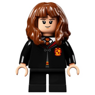 Hermione Granger - Robe Gryffondor fermée, pull, chemise et cravate, pantalon noir court | hp282