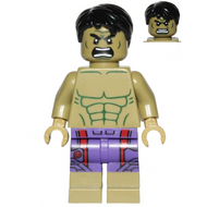 Hulk - Minifigurine, pantalon violet foncé avec logo Avengers | sh0212