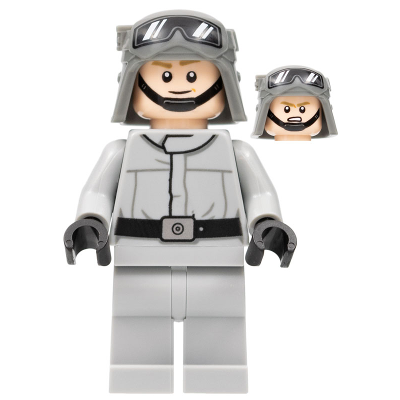 Imperial AT-ST Driver - Helmet with Molded Goggles, Light Bluish Gray Jumpsuit, Plain Legs | sw1217