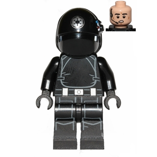 Imperial Gunner - Helmet with Silver Imperial Logo, Light Nougat Head, Open Mouth | sw0520