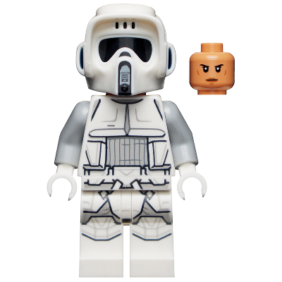 Imperial Scout Trooper, Hoth - Female, Dual Molded Helmet, Nougat Head, Smirk | sw1182