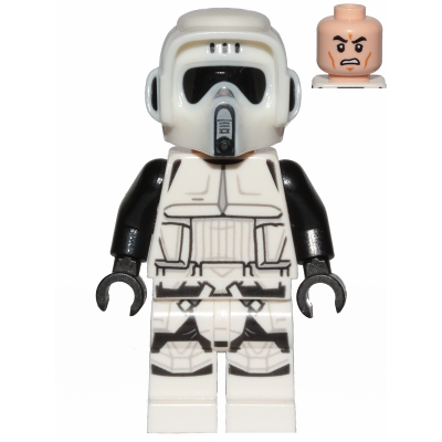 Imperial Scout Trooper - Male, Dual Molded Helmet, Light Nougat Head, Scowl | sw1007
