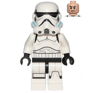 Stormtrooper impérial - Jambes imprimées, casque bleu foncé avec aérations | sw0578