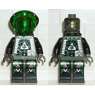 Insectoïde Zotaxien Alien - Mâle, gris et noir avec circuits verts et tuyaux argentés, avec réservoirs d'air (Professeur Webb / Criquet) | sp020