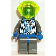 Insectoïde Zotaxien Alien - Mâle, Gris et Bleu avec Circuits et Tuyaux Argentés (Lieutenant Maverick) | sp021