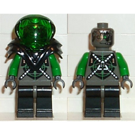 Insectoïde Zotaxien Alien - Mâle, gris et vert avec circuits verts et tuyaux argentés, armure noire (Danny Longlegs / Caporal Steel) | sp027