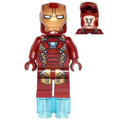 Iron Man - Mark 46 Armor, Small Helmet Visor, Foot Repulsors | sh0254