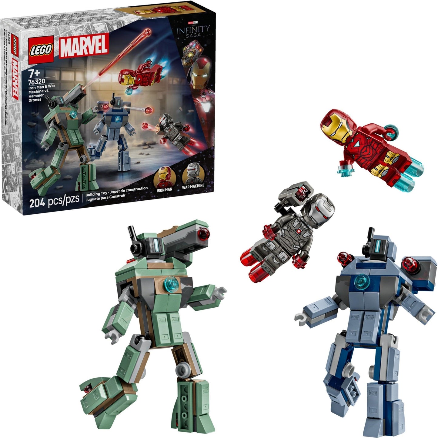 Iron Man & War Machine vs. Hammer Drones | Marvel Super Heroes | 76320
