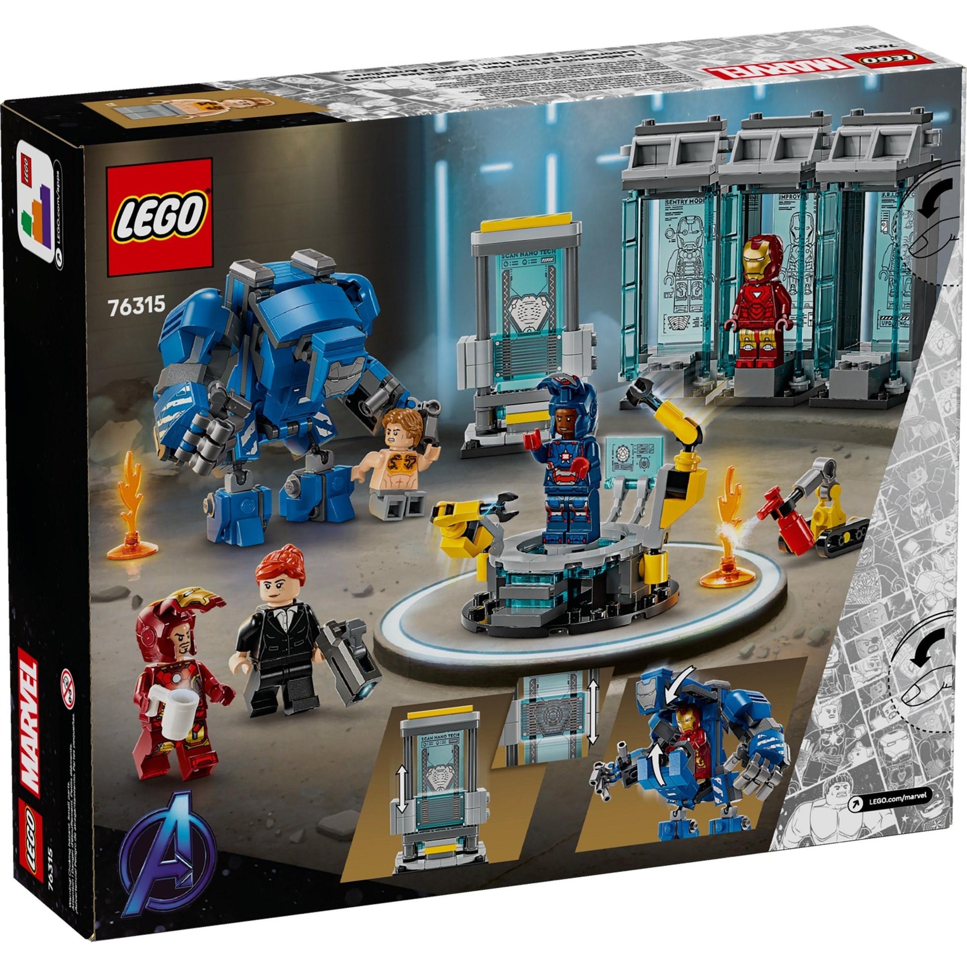 Laboratoire d'Iron Man : Salle des armures | Marvel Super Heroes | 76315