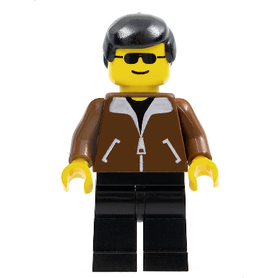 Jacket Brown - Black Legs, Black Male Hair | jbr004