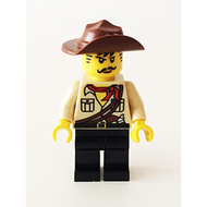 Johnny Thunder (La Grande Aventure Lego - Bretelles marron foncé, pupilles blanches) | tlm068