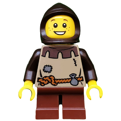 Kingdoms - Peasant, Child with Dark Brown Hood | cas505