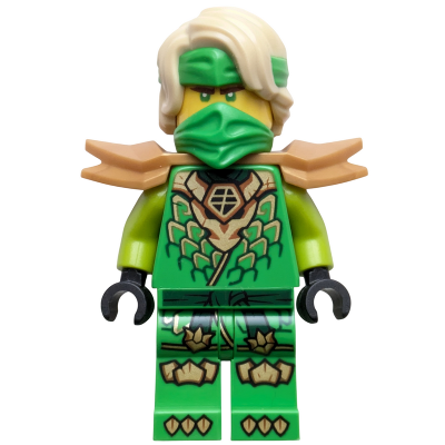 Lloyd - Dragons Rising, Tunic with Dragon Head, Hair, Wide Pearl Gold Shoulder Armor | njo1041