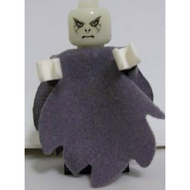 Lord Voldemort - Glow In Dark Opaque Head, Dark Bluish Gray Dementor Style Cape | hp069a