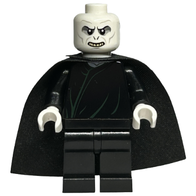 Lord Voldemort - White Head, Black Cape, Dark Green Robe Lines | hp098