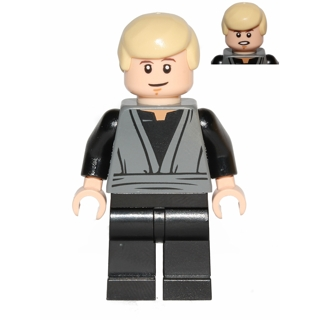Luke Skywalker (Dark Bluish Gray Jedi Robe, Dual Sided Head) | sw0433