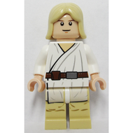 Luke Skywalker - Light Nougat, Long Hair, White Tunic, Tan Legs, White Glints | sw0273