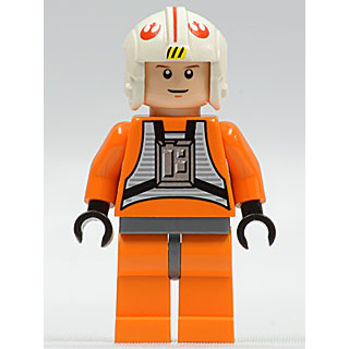 Luke Skywalker - Light Nougat, X-wing Pilot Suit, Simple Torso and Helmet (2010) | sw0090a