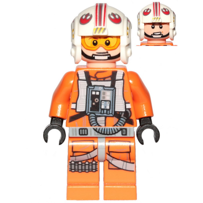 Luke Skywalker (Pilot, Printed Legs, Visor Up / Down, Askew Front Panel) | sw1139