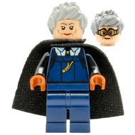 Madam Rolanda Hooch - Dark Blue Outfit with Large Whistle, Light Nougat Head, Black Spongy Cape | hp541