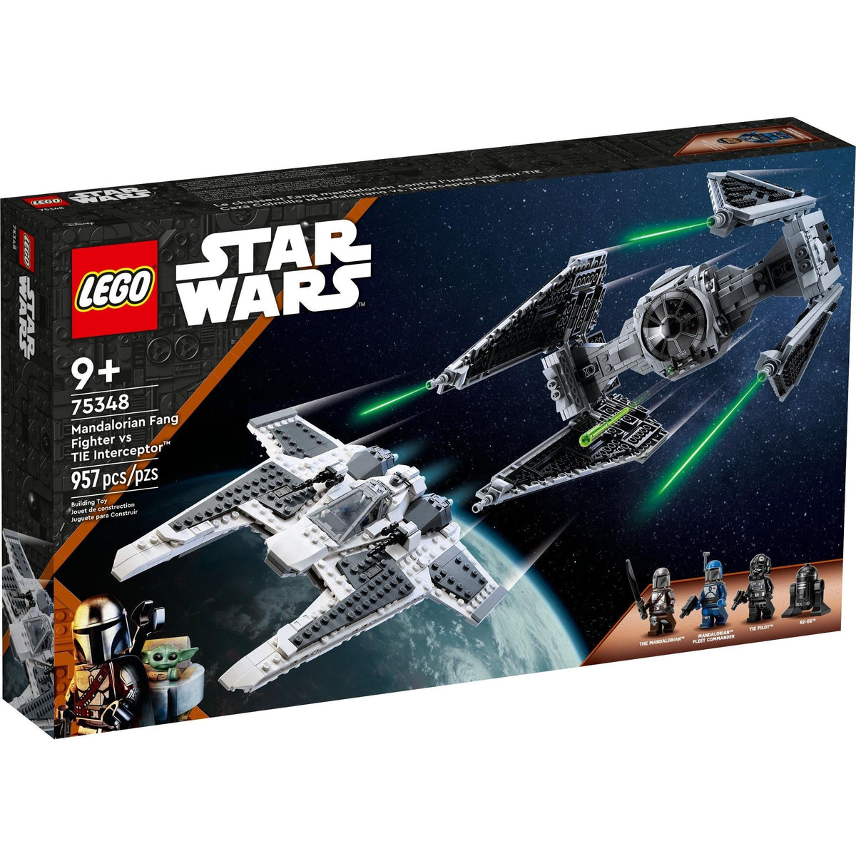 Mandalorian Fang Fighter vs TIE Interceptor | Star Wars | 75348