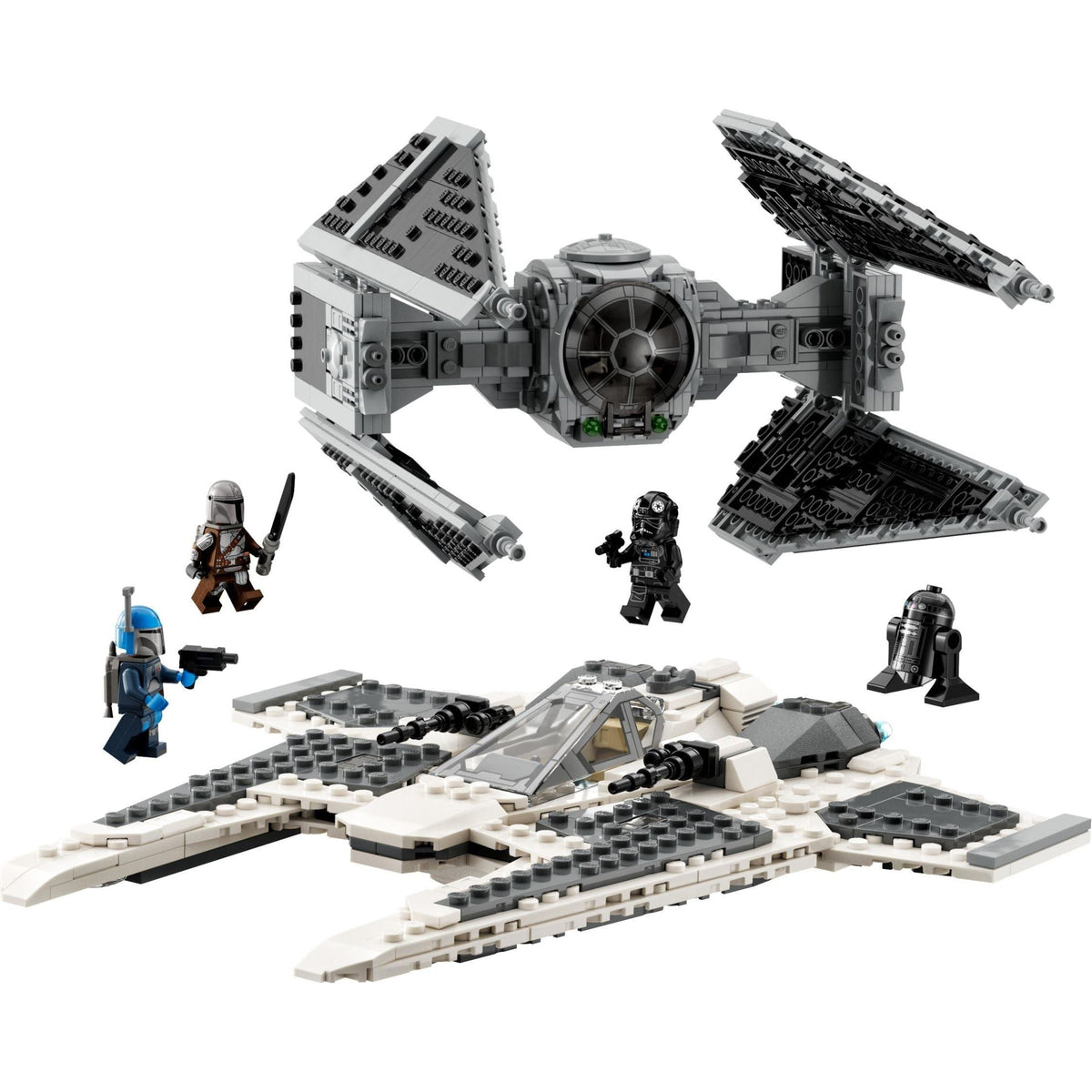 Mandalorian Fang Fighter vs TIE Interceptor | Star Wars | 75348