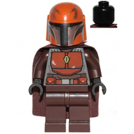 Mandalorian Tribe Warrior - Male, Dark Brown Cape, Dark Orange Helmet
