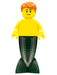 Merman - Dark Orange Hair, Black Eyebrows | pi140a