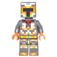 Minecraft Skin 1 - Pixelated, Yellow and Orange Armor | min034