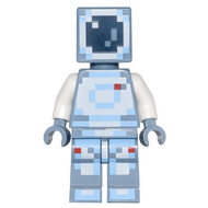 Minecraft Skin 4 - Pixelated, White and Bright Light Blue Spacesuit and Dark Blue Visor | min037
